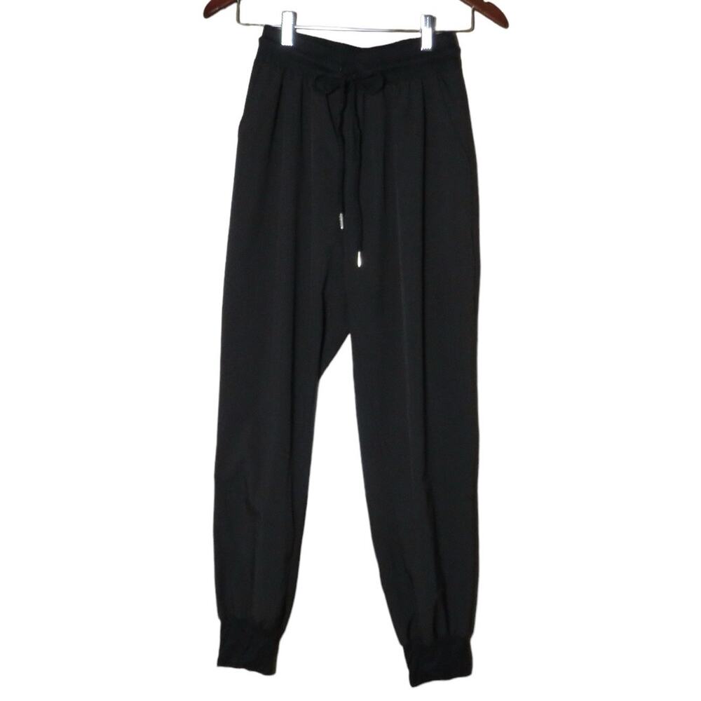 Wishful Thinking Joggers Pull On Comfy Lounge Pants Womens S Black